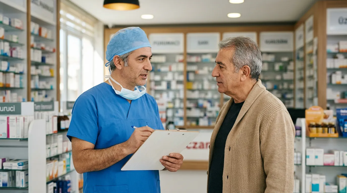 Üroloji uzmanı ile erkek hastanın klinik görüşmesi; konu: penil doppler